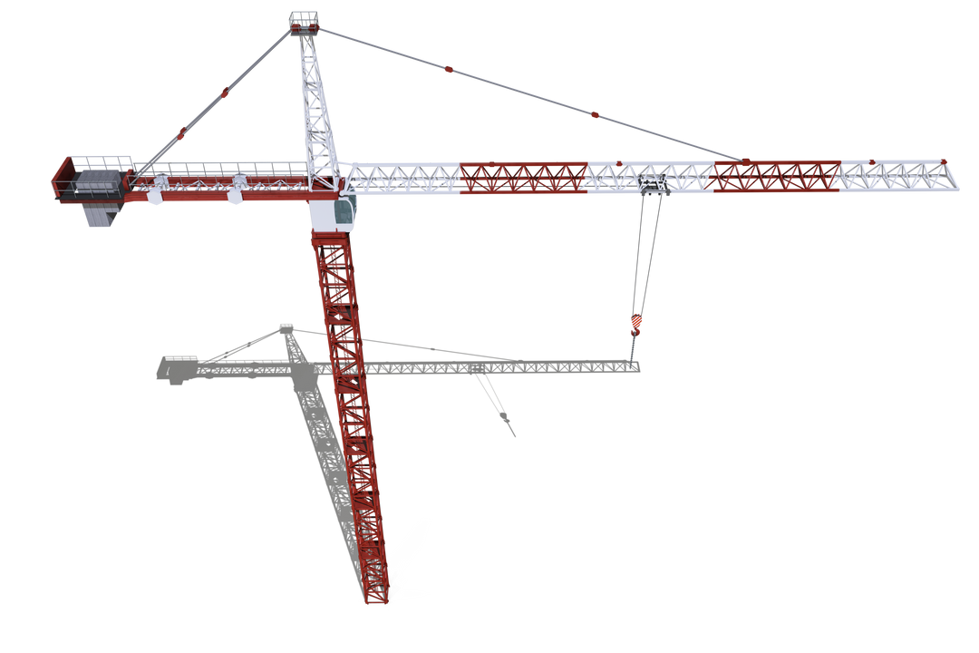 High-angle View Transparent Tower Crane on Isolated Background - Download Free Stock Images Pikwizard.com