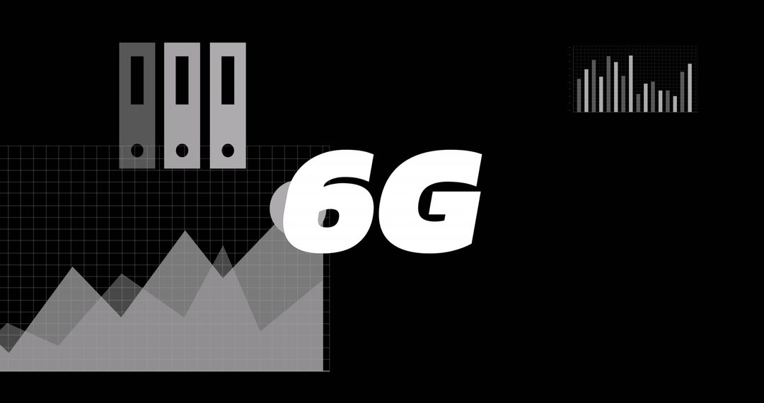 6G Technology Concept with Digital Data Processing Display