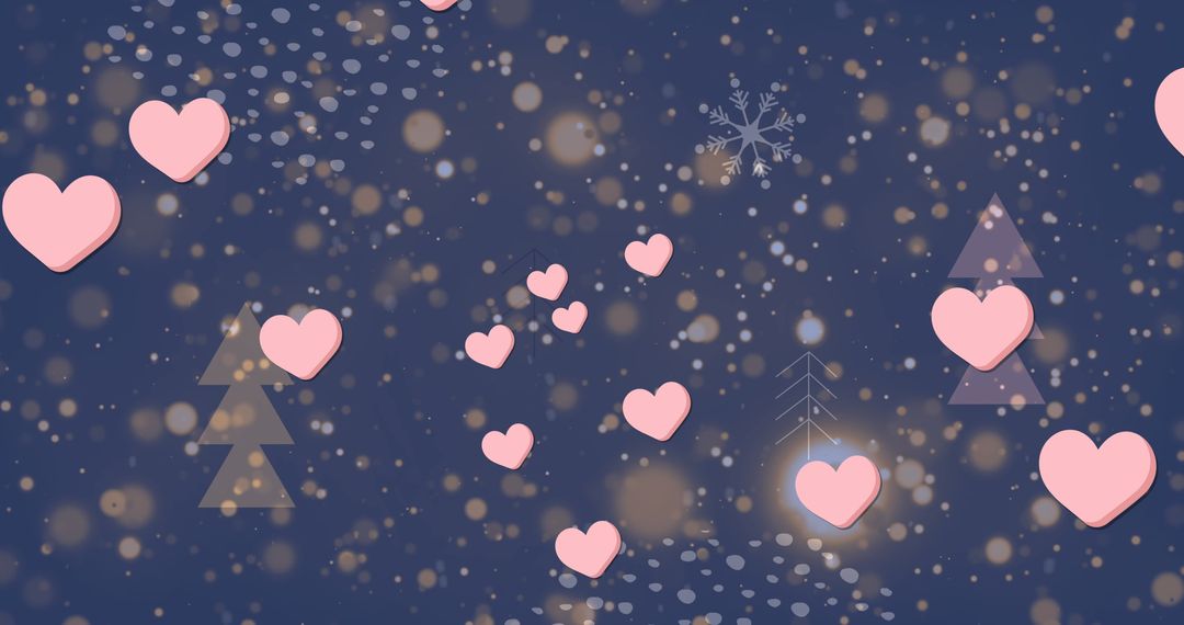 Floating Hearts Over Navy Background Representing Love and Relationships - Free Images, Stock Photos and Pictures on Pikwizard.com