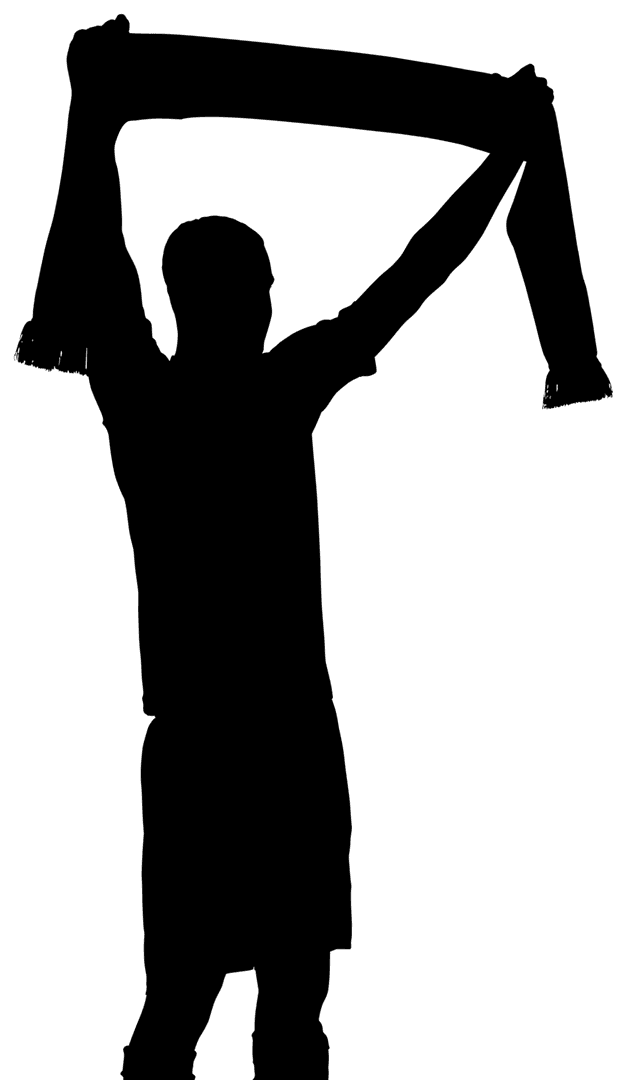 Transparent Silhouette of Man Illustrating Movement and Energy