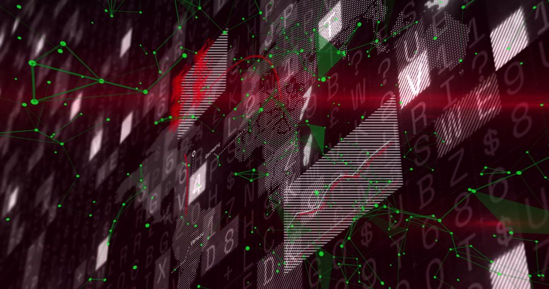 Futuristic Digital Art with Network Nodes