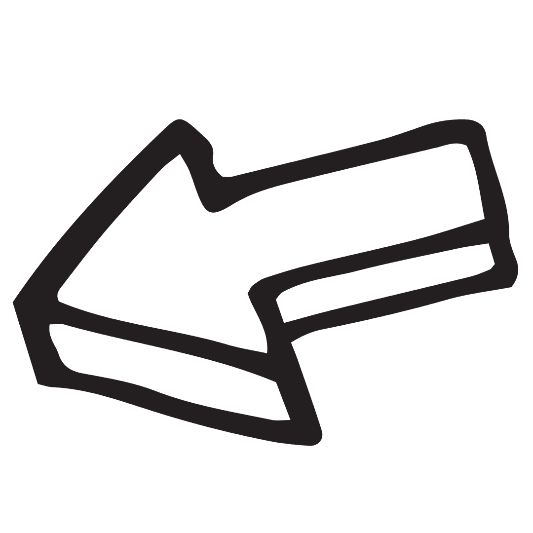 Black Left-Pointing Arrow with Transparent Background