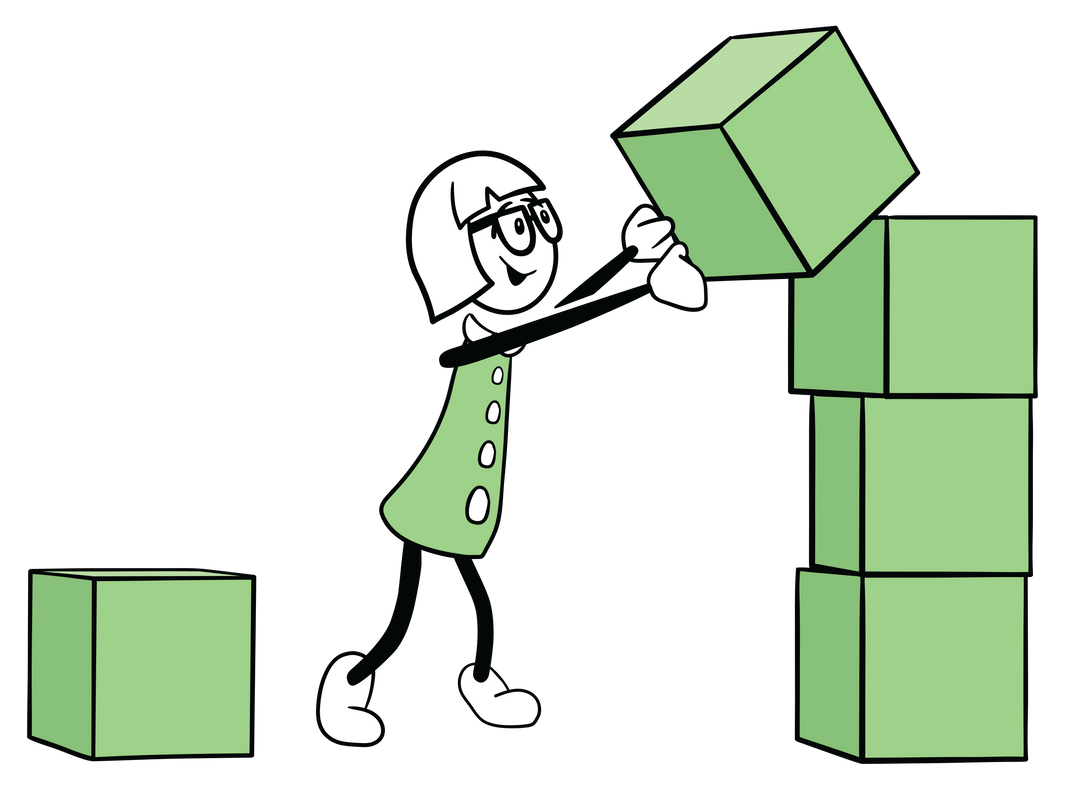 Cartoon Character Stacking Green Boxes Transparent Background - Download Free Stock Images Pikwizard.com