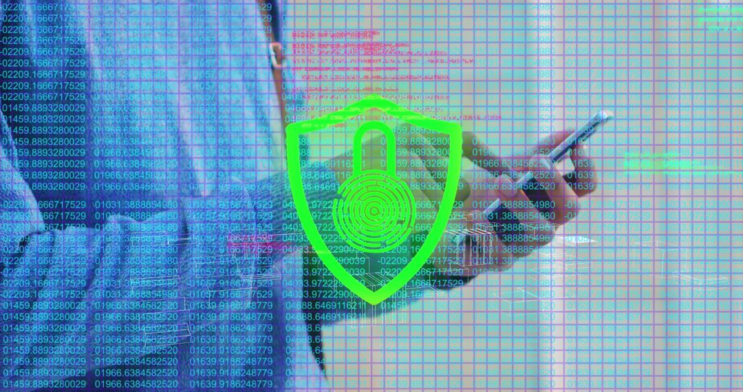 Digital Security Concept with Smartphone Data Protection