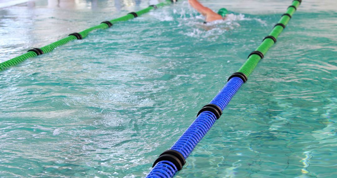 Swimmer Practicing Laps in Indoor Swimming Pool - Free Images, Stock Photos and Pictures on Pikwizard.com