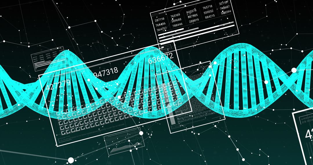 Digital dna visualization with data networking interface