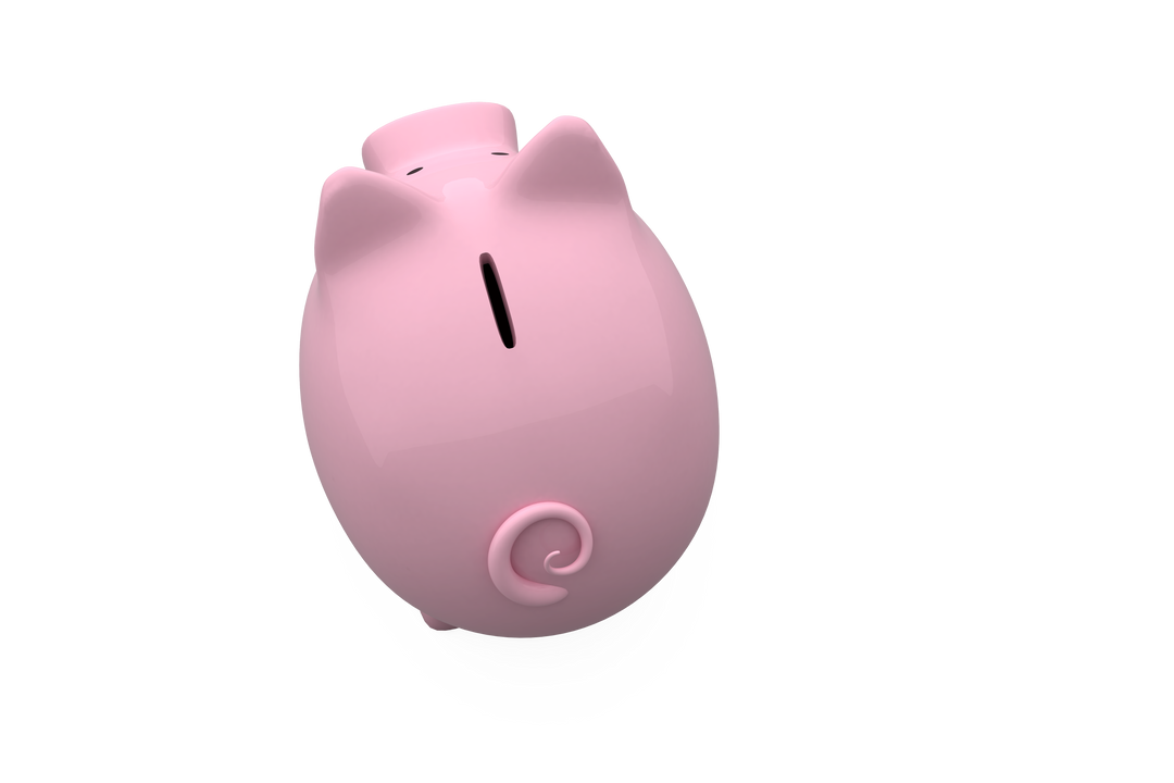 Transparent background of directly above pink piggy bank isolated - Download Free Stock Images Pikwizard.com