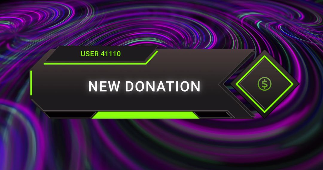 Dynamic Donation Alert with Abstract Geometric Design