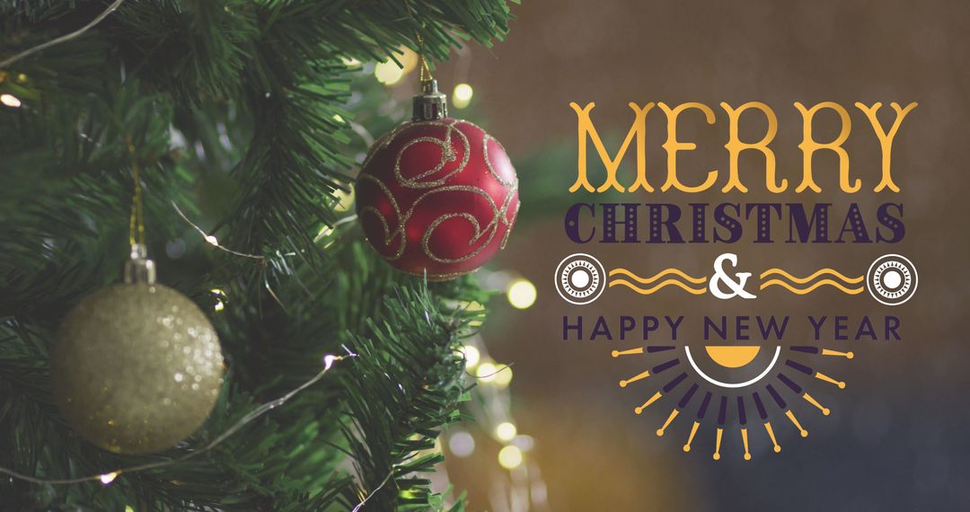 Festive Christmas Card Design with Decorative Tree