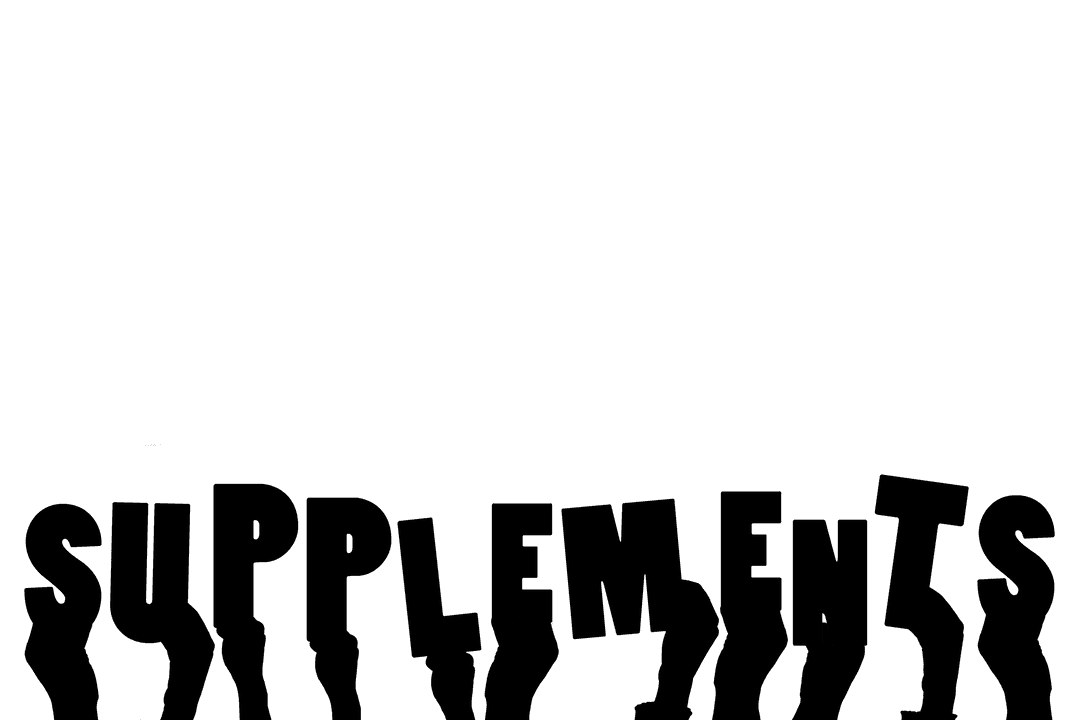 Transparent Illustration of Hands with Supplements Sign