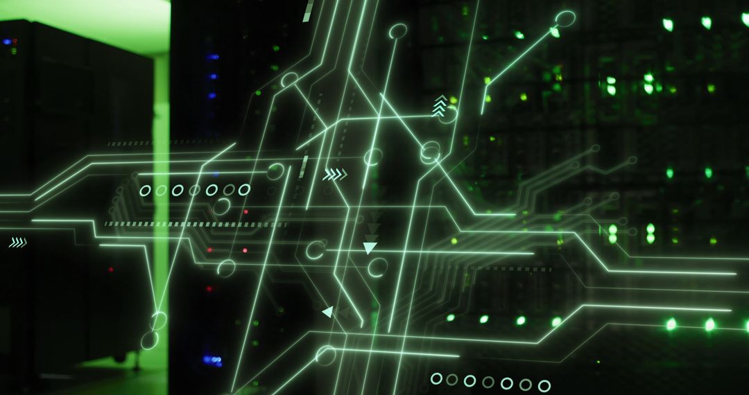 Digital Data Globe Background with Computer Circuit Overlay