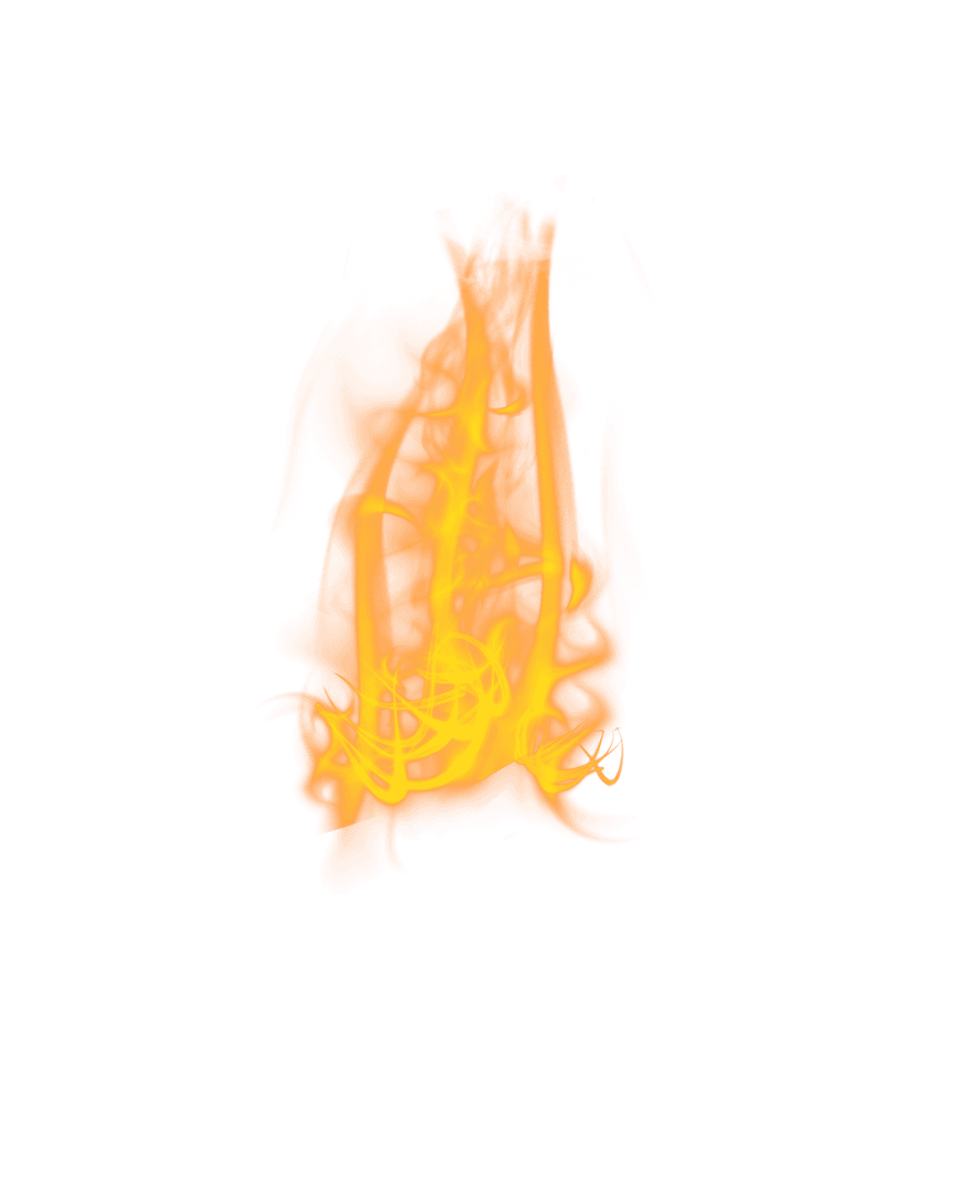 Vibrant Orange and Yellow Transparent Flame Motion
