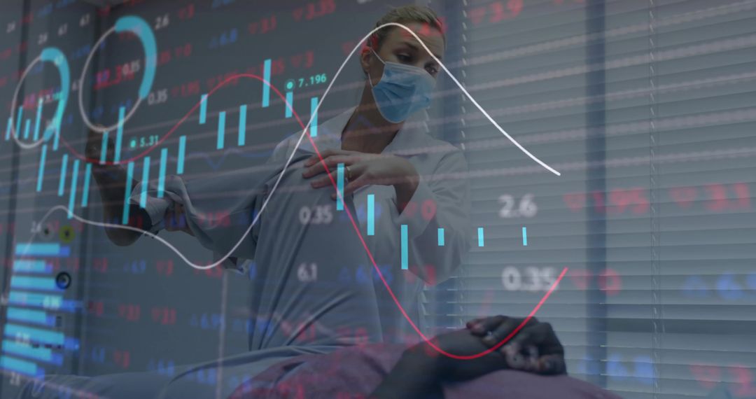 Masked Doctor Analyzing Data in Modern Medical Environment