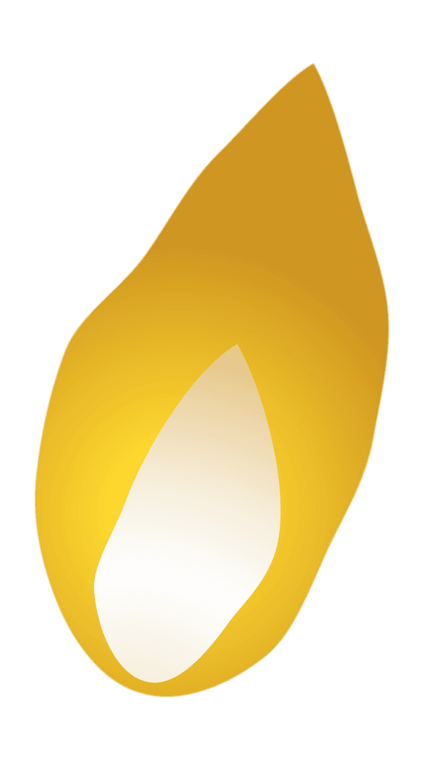 Stylized Abstract Flame vector on Transparent Background