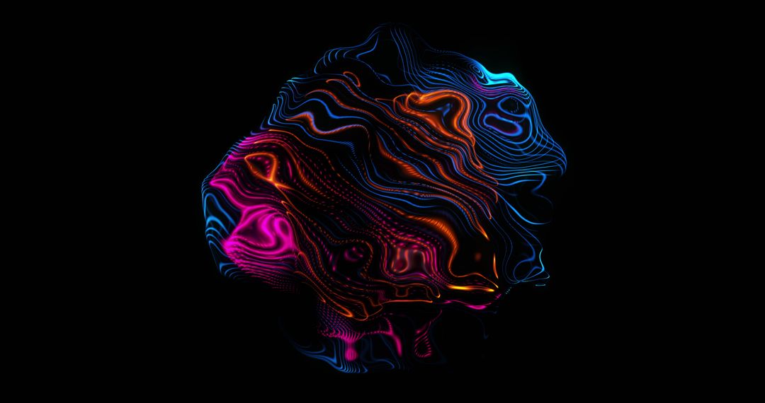 Vibrant Abstract Digital Wave on Dark Background