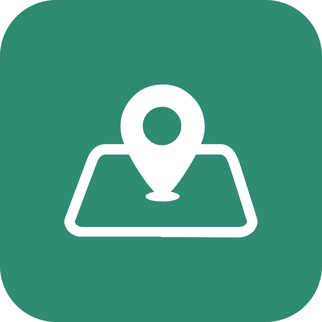 Digital Destination Pin Illustration on Transparent Background