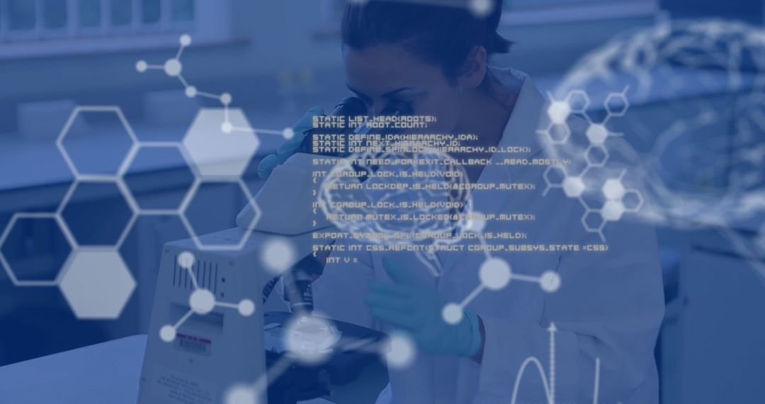 Asian Scientist Analyzing Microbes with Digital Innovations