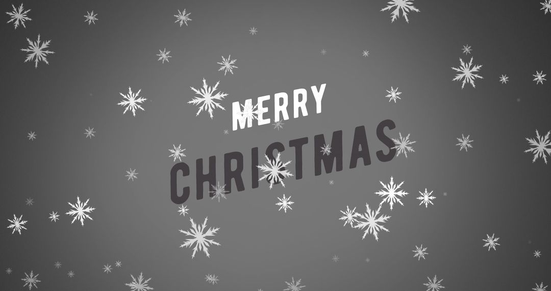 Festive Christmas Greeting Snowflakes Fall