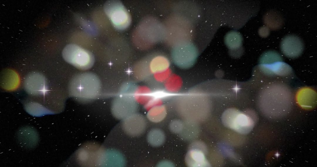 Abstract Celestial Light Spots in Cosmic Space