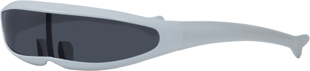 Futuristic Transparent Virtual Reality Glasses Close-Up