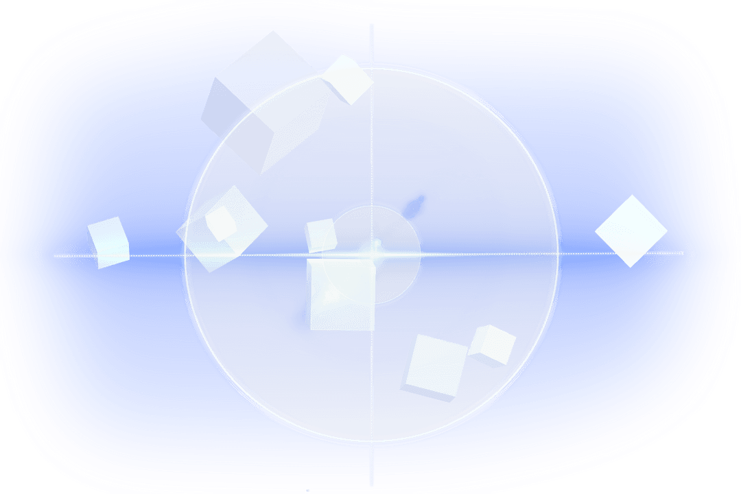 Futuristic White Geometric Shapes on Transparent Background