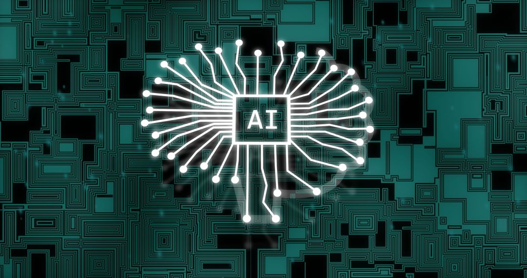 AI Digital Processor Over Moving Shapes