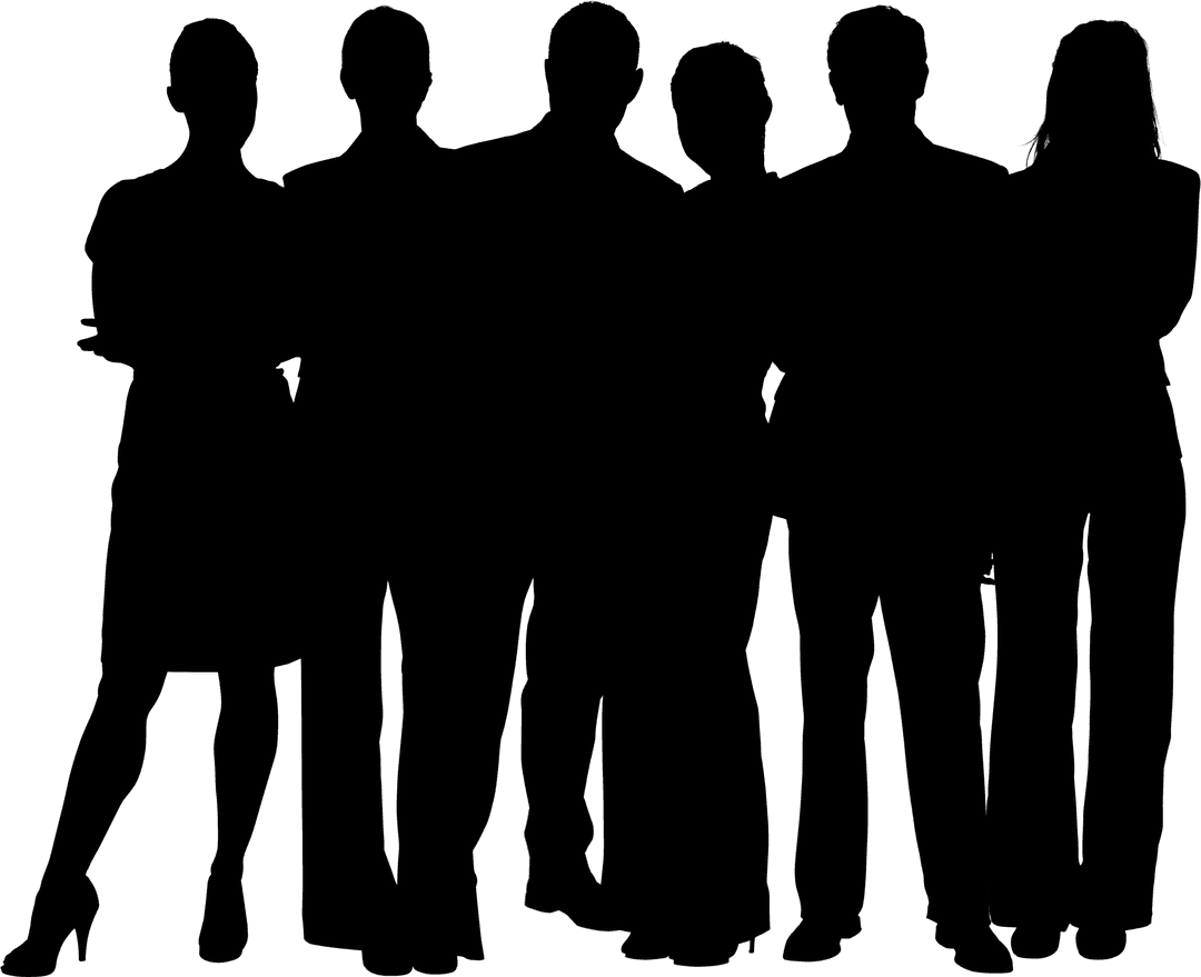 Transparent Silhouette of Business People Collaboration