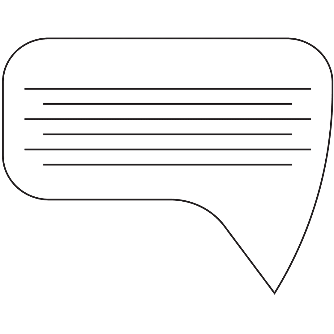 Transparent Speech Bubble Illustration on White