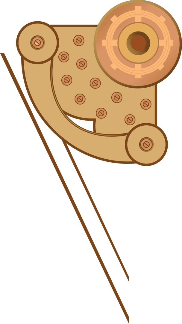 Steampunk Gear and Cog Assembly with Transparent Background