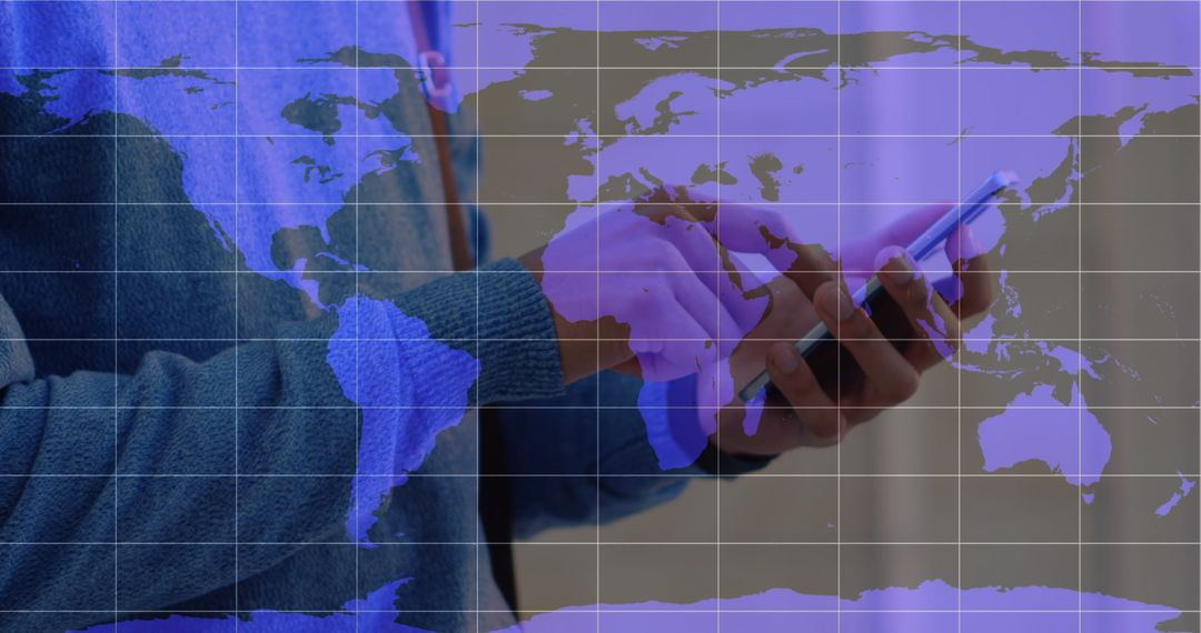 Global Connectivity with Businessman Using Smartphone