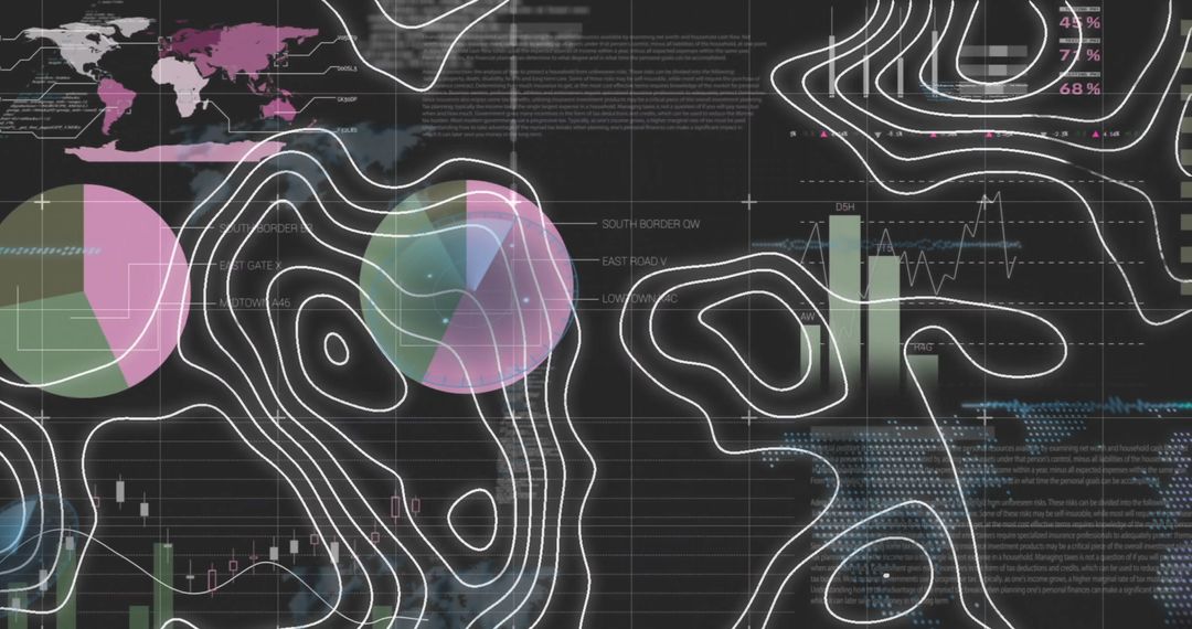 Abstract Data Visualization with Network Patterns on Black