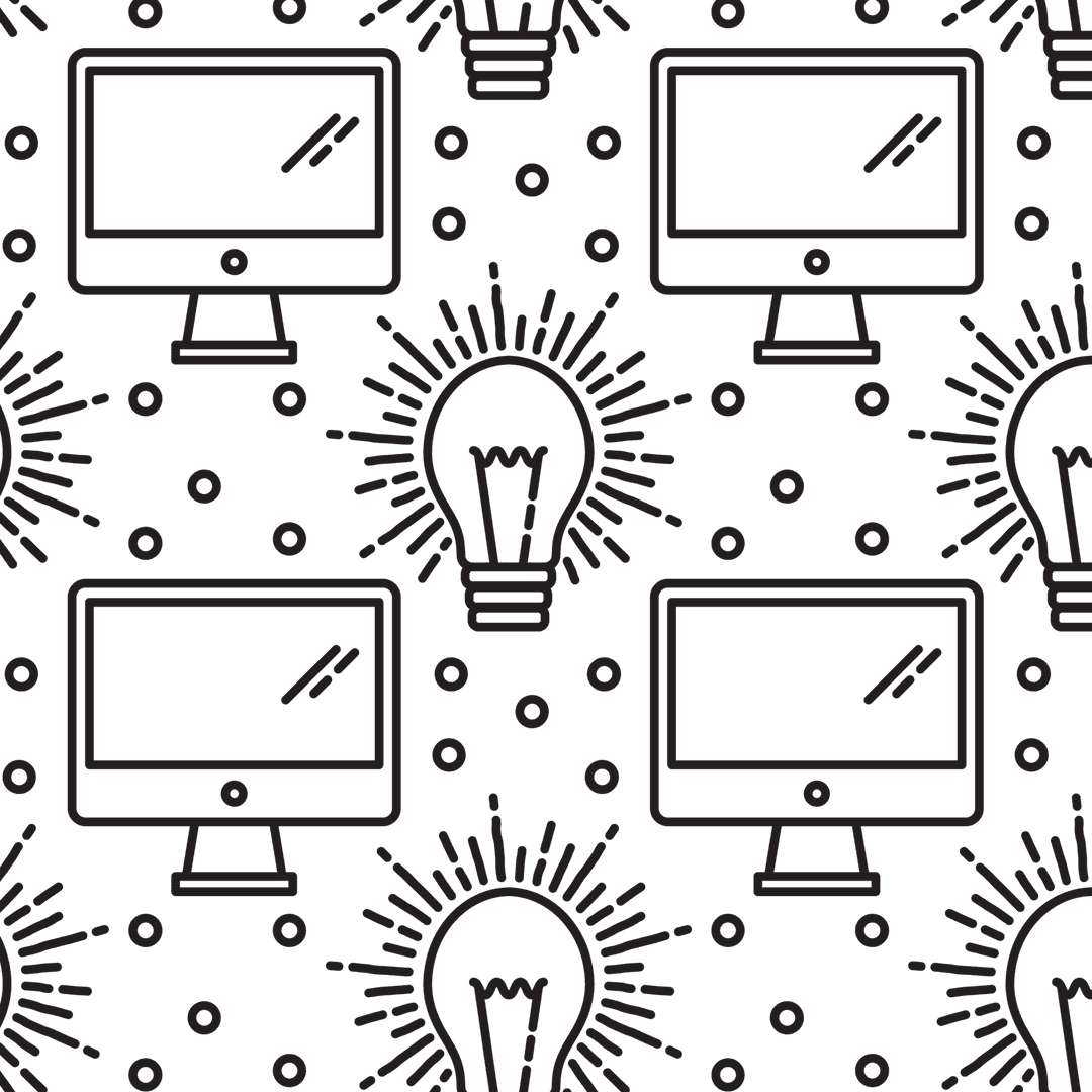 Seamless Technology Pattern on Transparent Background