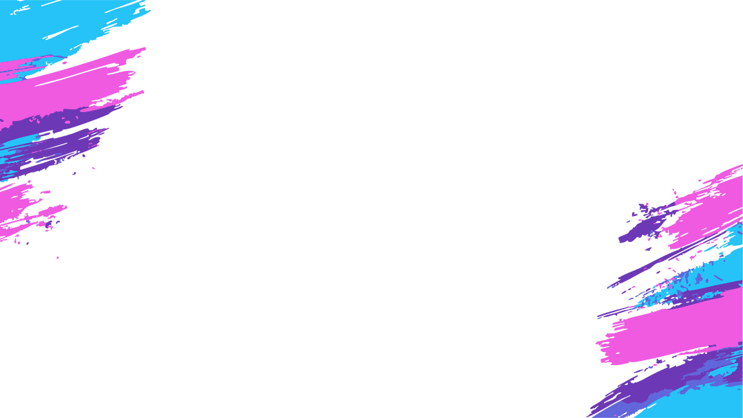 Vibrant Transparent Frame with Colorful Brush Stroke Splashes