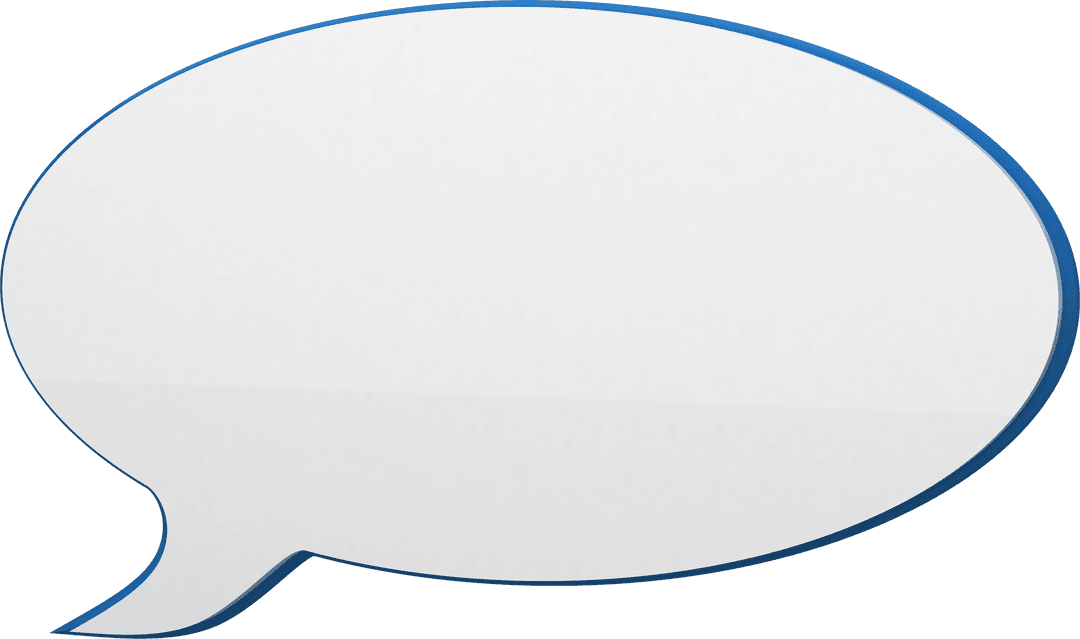 Transparent Conversation Speech Bubble Symbol on White