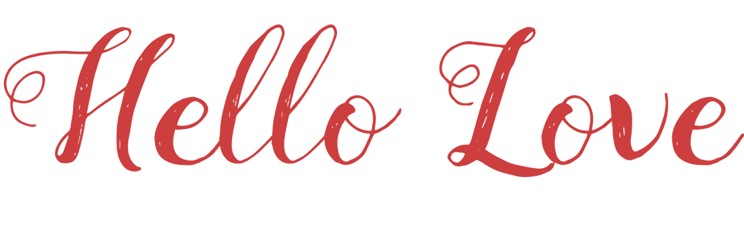 Hello Love Text Graphic on Transparent Background | Digital Illustration