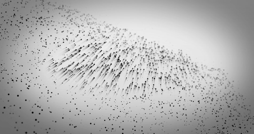 Abstract Digital Mesh Waves Modeling Dynamic Movement