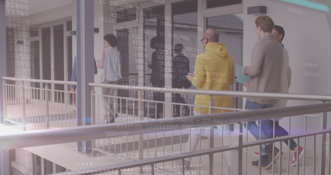 Collaborative Team in Modern Office with Digital Interface