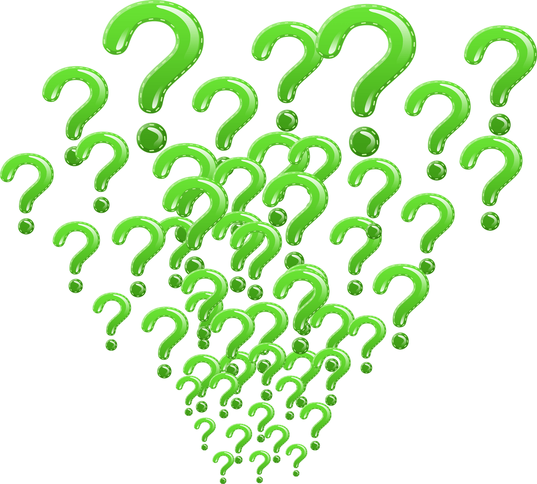 Transparent Green 3D Question Mark Pattern with Depth Effect - Download Free Stock Images Pikwizard.com