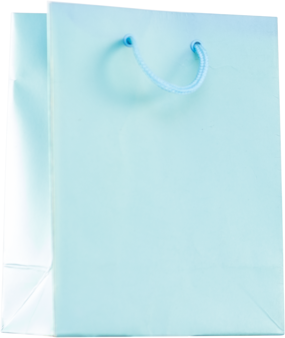 Positionless Light Blue Shopping Bag on Transparent Background - Download Free Stock Images Pikwizard.com