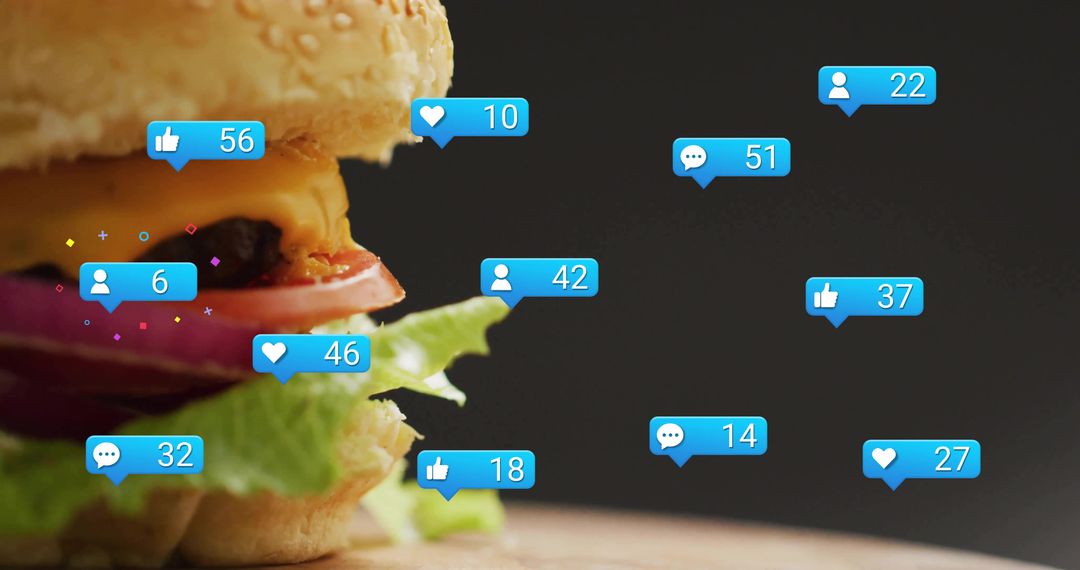 Cheeseburger Delight with Social Media Notifications