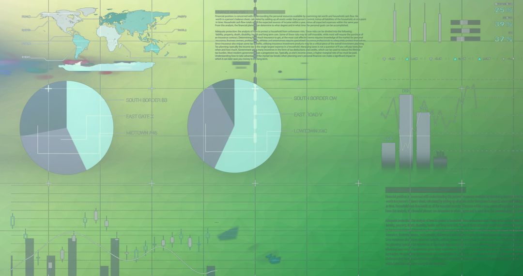 Digital Dashboard with Global Data Visualization Elements