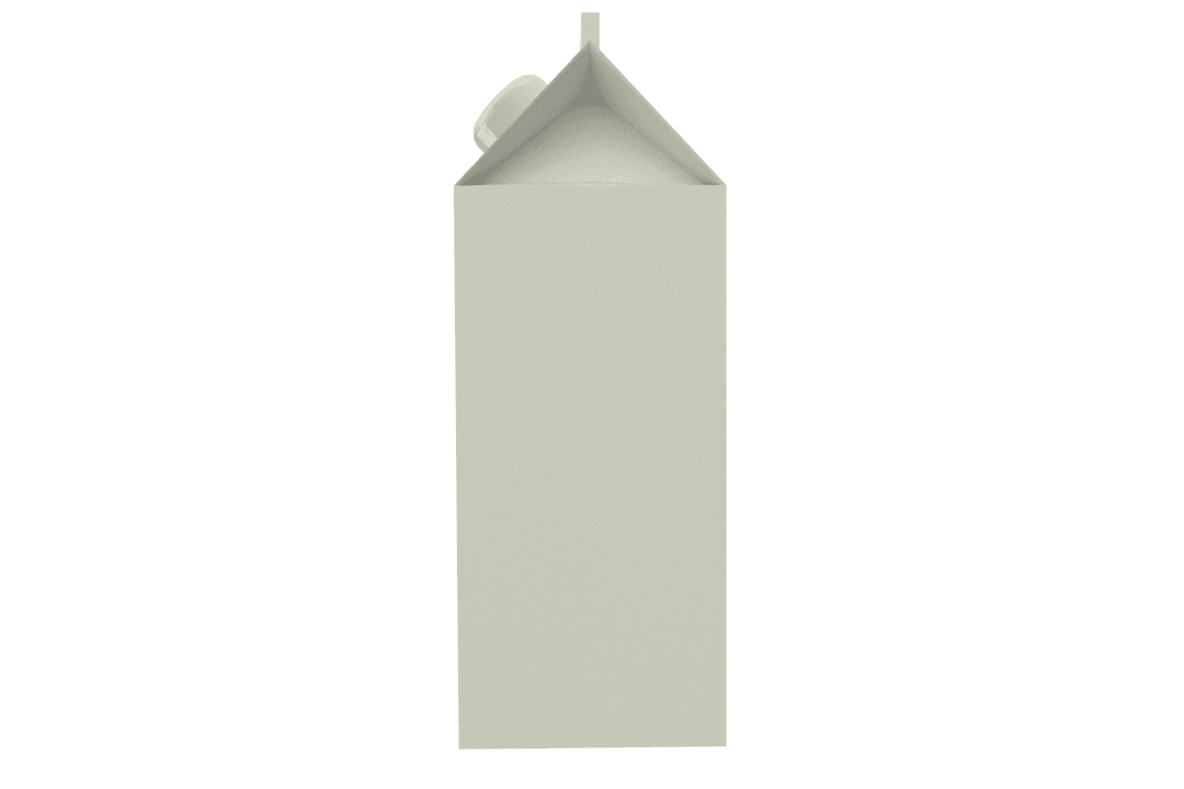 Transparent Milk Carton Container With Cap and Liquid Storage