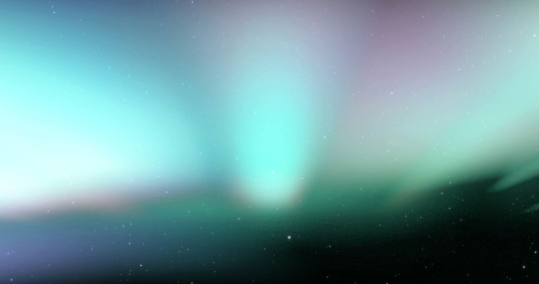 Abstract Glowing Light Trails and Starry Sky