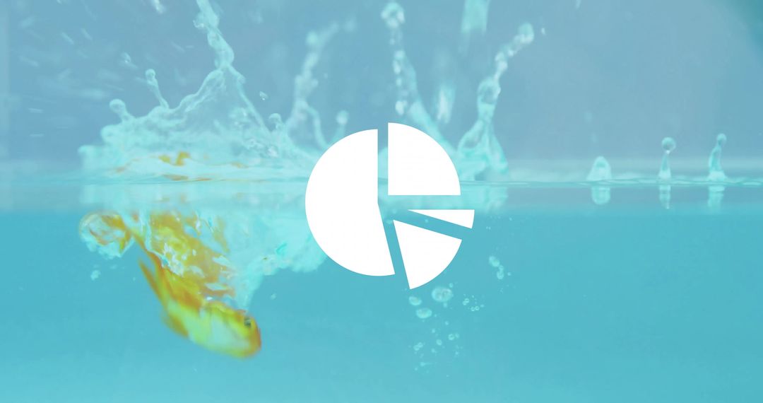 Abstract Finance Concept Over Goldfish in Water Background