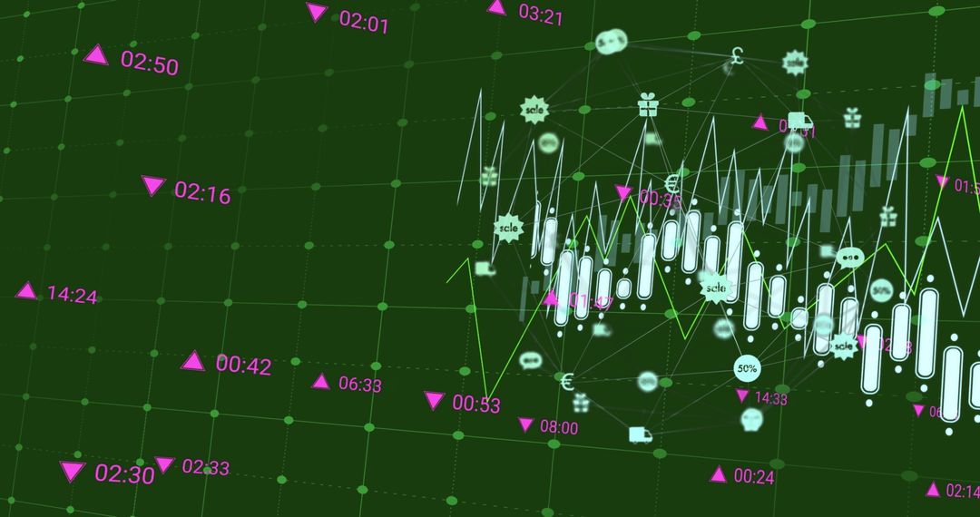 Global Financial Data Network with Connection Icons