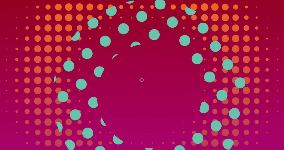 Vibrant Abstract Composition with Dots and Circles
