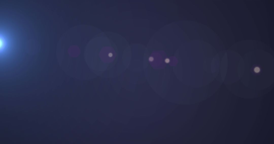 Abstract Light Bokeh on Deep Blue Background