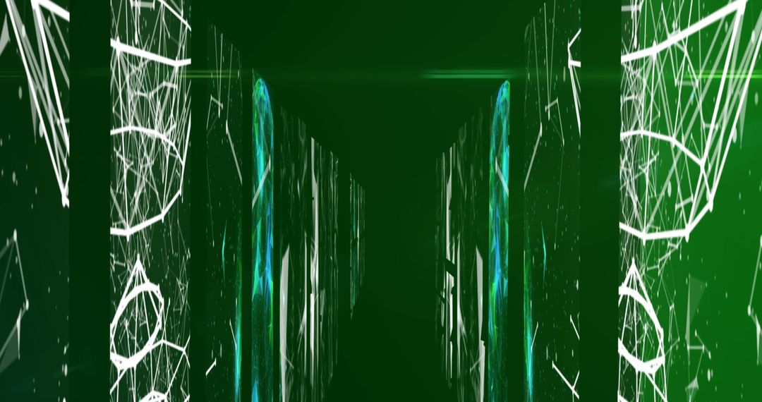 Digital Network Connections Abstract Background in Green