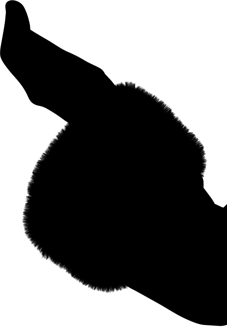 Illustration of Hand with Fur Sleeve Transparent Background