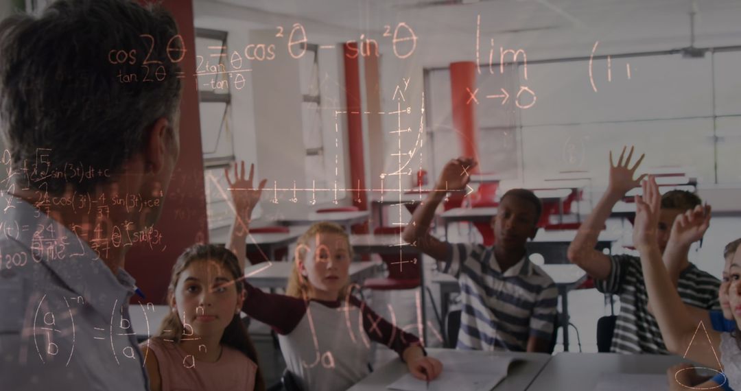 Interactive Math Lesson in Modern Classroom with Engaged Students